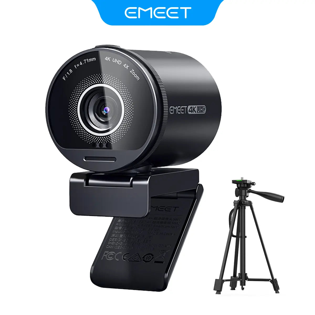 EMEET S800 4K HDR Webcam Autofocus Streaming Camera with Built-In Privacy Cover for Streaming Video Games Fathers Day Gift Laptop, Tiktokshopblackfriday, Summervibes