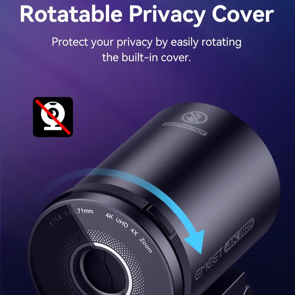 EMEET S800 4K HDR Webcam Autofocus Streaming Camera with Built-In Privacy Cover for Streaming Video Games Fathers Day Gift Laptop, Tiktokshopblackfriday, Summervibes