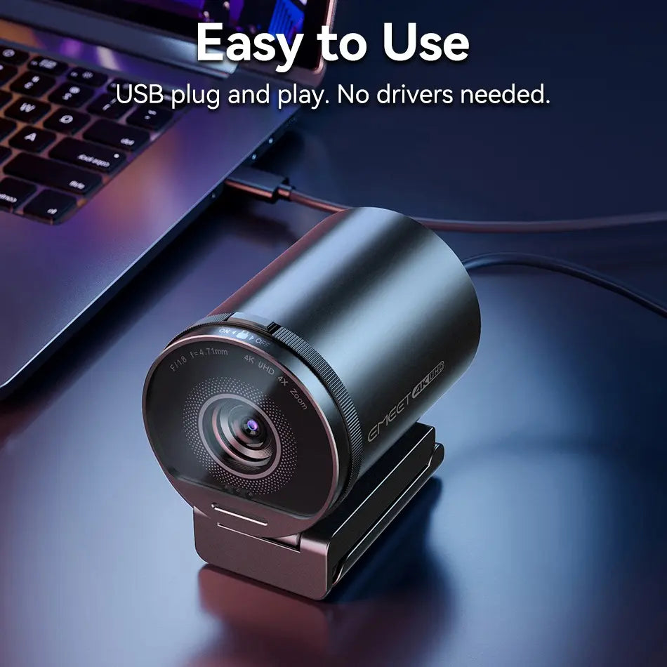 EMEET S800 4K HDR Webcam Autofocus Streaming Camera with Built-In Privacy Cover for Streaming Video Games Fathers Day Gift Laptop, Tiktokshopblackfriday, Summervibes
