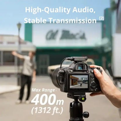 DJI Mic Mini Wireless Omnidirectional Microphone System with Charging Case, 400M Max Transmission Range, 10G Ultralight, up to 48 Hours Battery Life - Black