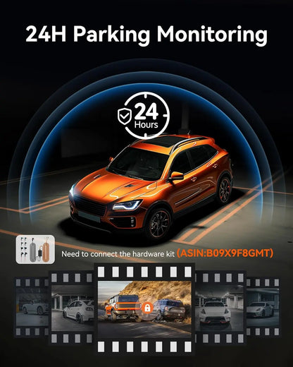 WOLFBOX G850 4K UHD Rearview Mirror Backup Camera Dash Cam with GPS 64GB Card Loop Recording Privacy Fathersdaygift Protection 24 Hours Recording 5.8Ghz Wifi Connectivity Intelligent Voice Control WDR Super Night Vision Tiktokshopholidayhaul