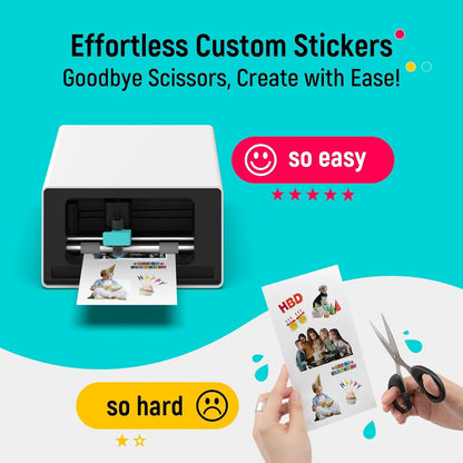 Liene Pixcut S1 Photo Sticker Printer & Cutting Machine - All-In-One Sticker Maker Machine for DIY Crafts, Custom Labels & Gifts, Thermal Dye-Sublimation, 300 DPI Prints, Precise AI Auto-Cutting, AI Design App Support,Tiktokshopdealsforyoudays, Summerwins