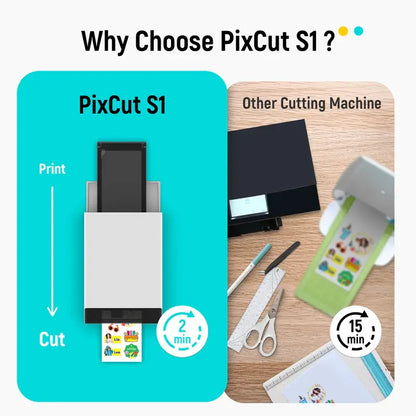 Liene Pixcut S1 Photo Sticker Printer & Cutting Machine - All-In-One Sticker Maker Machine for DIY Crafts, Custom Labels & Gifts, Thermal Dye-Sublimation, 300 DPI Prints, Precise AI Auto-Cutting, AI Design App Support,Tiktokshopdealsforyoudays, Summerwins