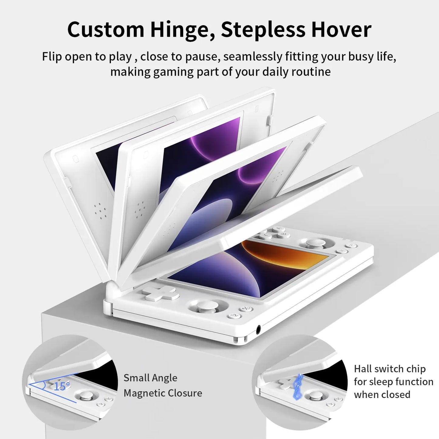 Anbernic RG Ds【Buy 1 Get 1 Capacitive Stylus + 1 Lanyard + 2 Screen Protectors + 1 Charging Cable】Dual Screens 4-Inch IPS 640*480 Android 14 RK3568 Quad-Core 64-Bit 4000Mah Six-Axis Gyroscope Sensor Ready to Use
